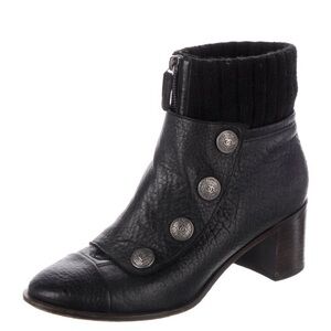 Chanel 2013 Interlocking CC Logo Boots